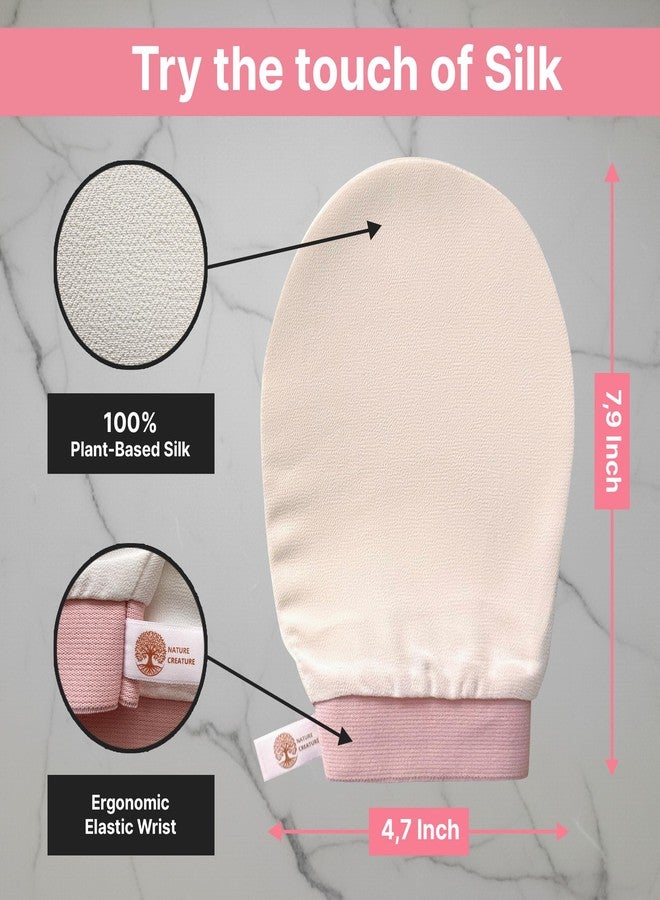 Nature Creature Vegan Silk Exfoliating Gloves Set (2 Pack) – Korean Spa Body Scrubber Mitt for Dead Skin & Ingrown Hair | Gift for Smooth Glowing Skin - Image 3